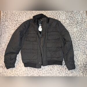 Forever 21 Men's Dark Gray Military Jacket